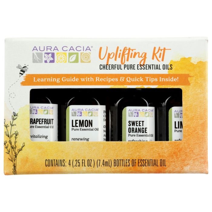 Aura Cacia Uplifting Kit – Cheerful Pure Essential Oils (4 x 0.25 fl oz) Aura Cacia Uplifting Kit – Cheerful Pure Essential Oils (4 x 0.25 fl oz)