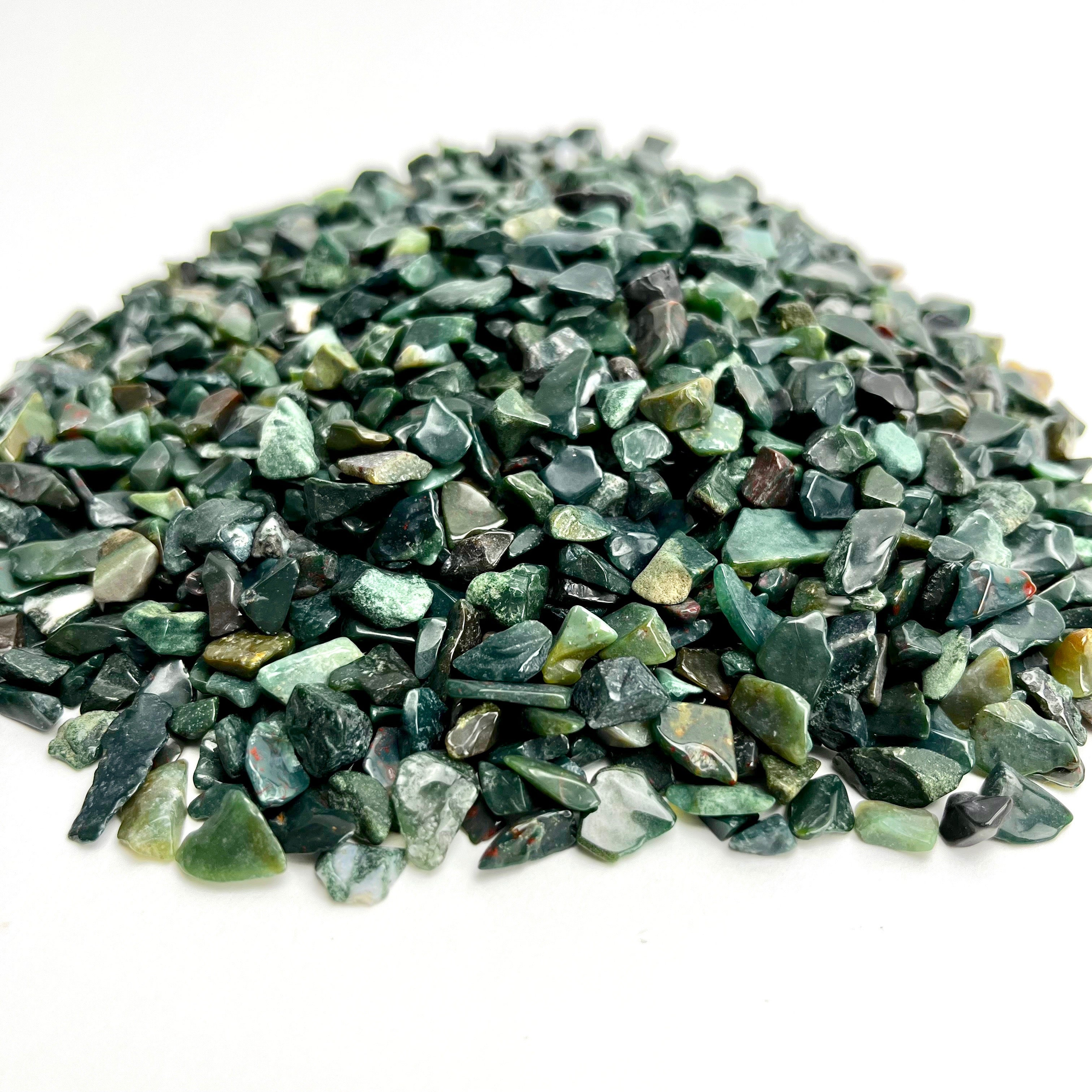 Bloodstone | Tumbled Chips | 1 lb | 5-7mm | India Bloodstone | Tumbled Chips | 1 lb | 5-7mm | India