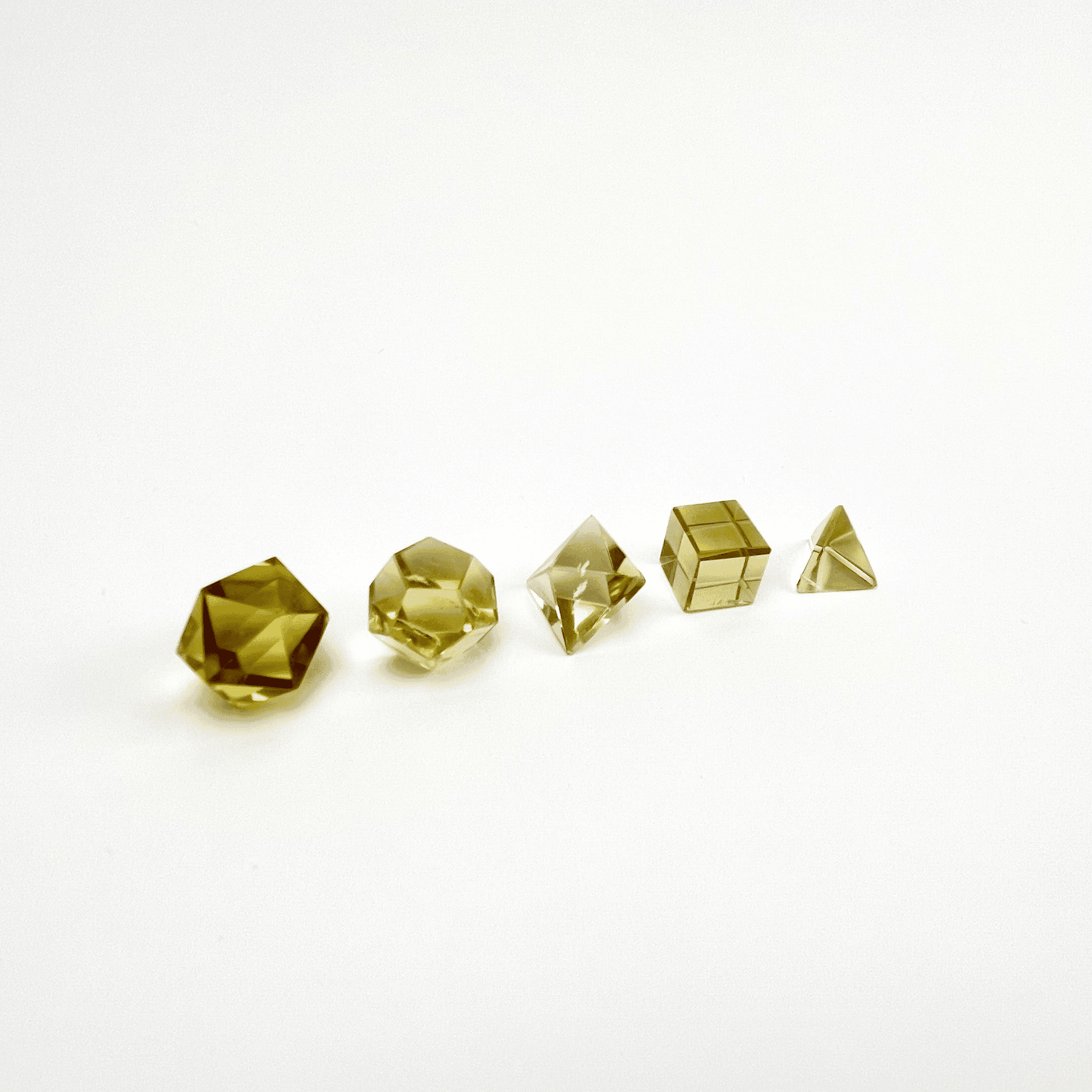 *Lemon Quartz | Sacred Geometry Collector Set | Five Platonic Solids | No Box *Lemon Quartz | Sacred Geometry Collector Set | Five Platonic Solids | No Box