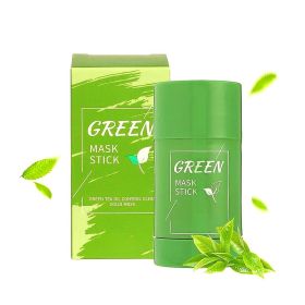 Green Tea Purifying Clay Stick Mask Face Mask for Acne-Oil Control Anti-Acne Eggplant Solid Fine Blackhead Remover-Deep Pore Cleanser-Improves Texture