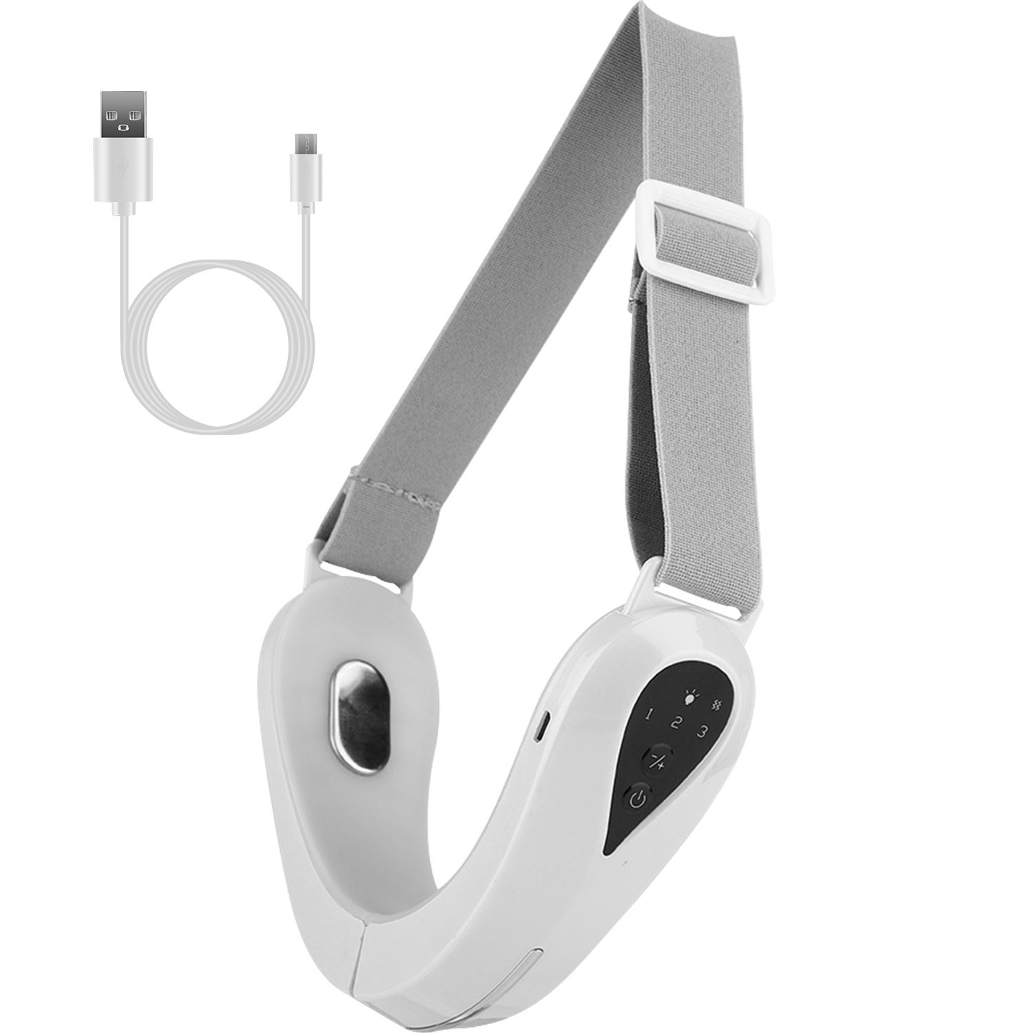 Double Chin Reducer Machine Electric Face Lift Device V Face Shaping Massager with Red Blue Light 4 Mode 3 Intensity Level Adjustable Belt Double Chin Reducer Machine Electric Face Lift Device V Face Shaping Massager with Red Blue Light 4 Mode 3 Intensity Level Adjustable Belt