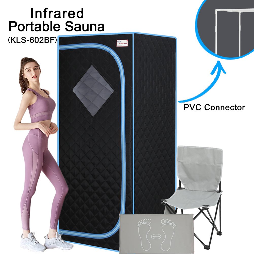Portable Full Size Black Infrared Sauna tent–Personal Home Spa, with Infrared Panels, Heating Foot Pad,Controller, Foldable Chair Portable Full Size Black Infrared Sauna tent–Personal Home Spa, with Infrared Panels, Heating Foot Pad,Controller, Foldable Chair