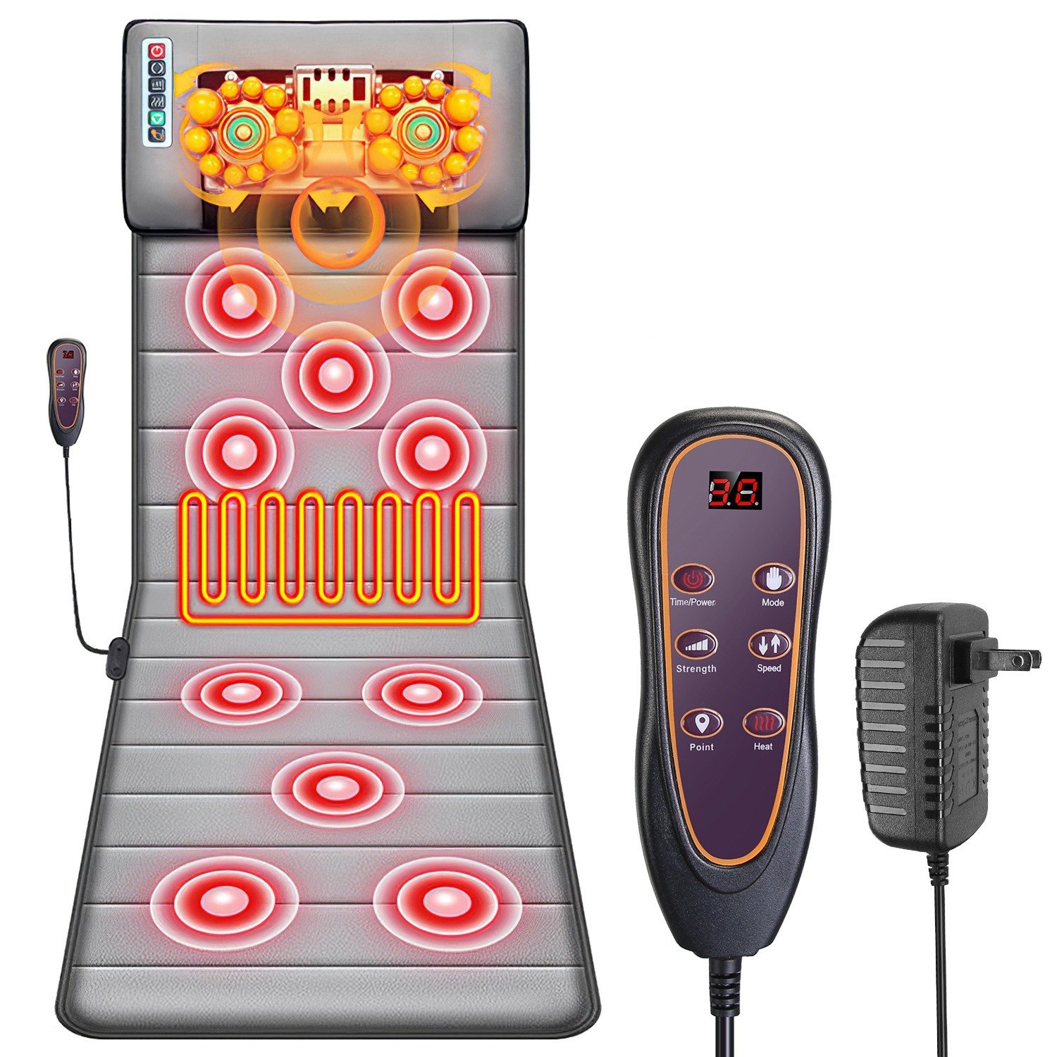 Full Body Electric Massage Mat with Heat Vibration Massage Pad Cushion Full Body Electric Massage Mat with Heat Vibration Massage Pad Cushion