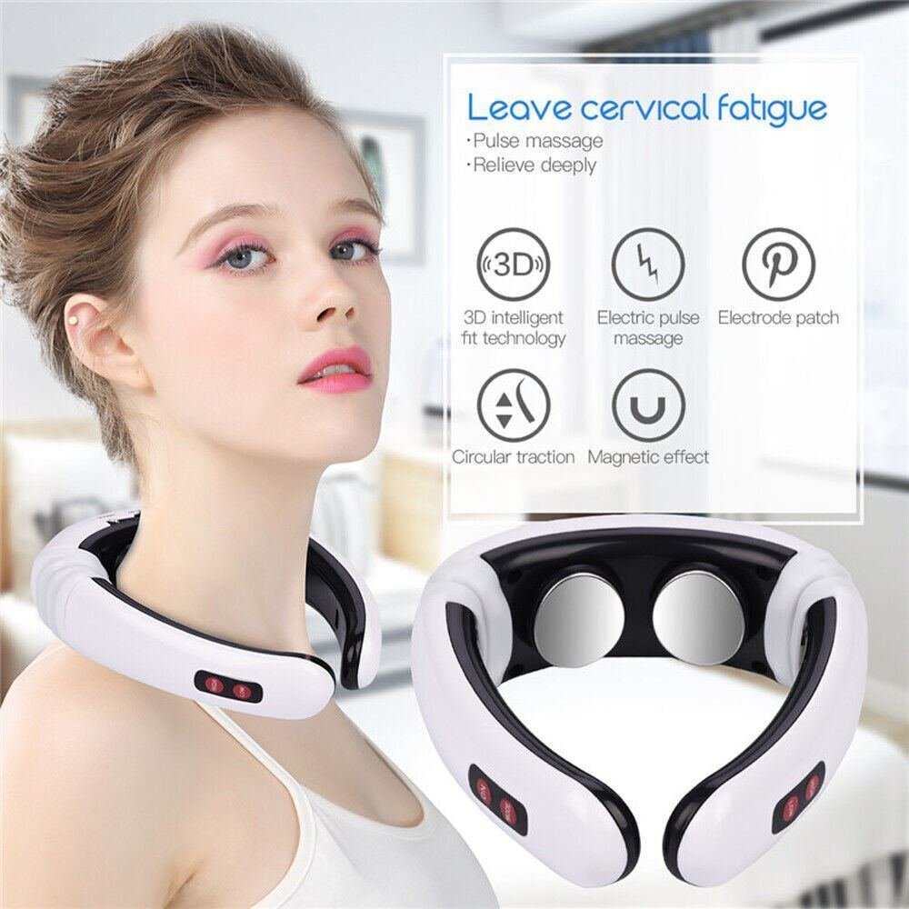Electric Cervical Pulse Neck Massager Back Shoulder Muscle Relax Magnetic Therapy Pain Relief Tool Health Care Electric Cervical Pulse Neck Massager Back Shoulder Muscle Relax Magnetic Therapy Pain Relief Tool Health Care