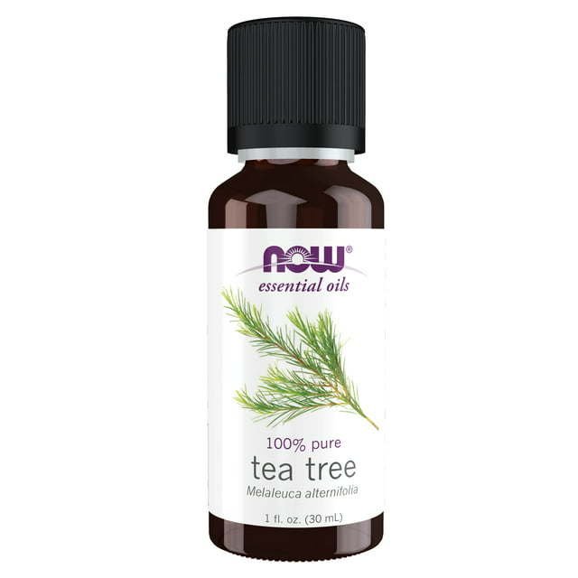 NOW Essential Oils, Tea Tree Oil, Steam Distilled, 100% Pure, Vegan, Child Resistant Cap, 1-Ounce NOW Essential Oils, Tea Tree Oil, Steam Distilled, 100% Pure, Vegan, Child Resistant Cap, 1-Ounce