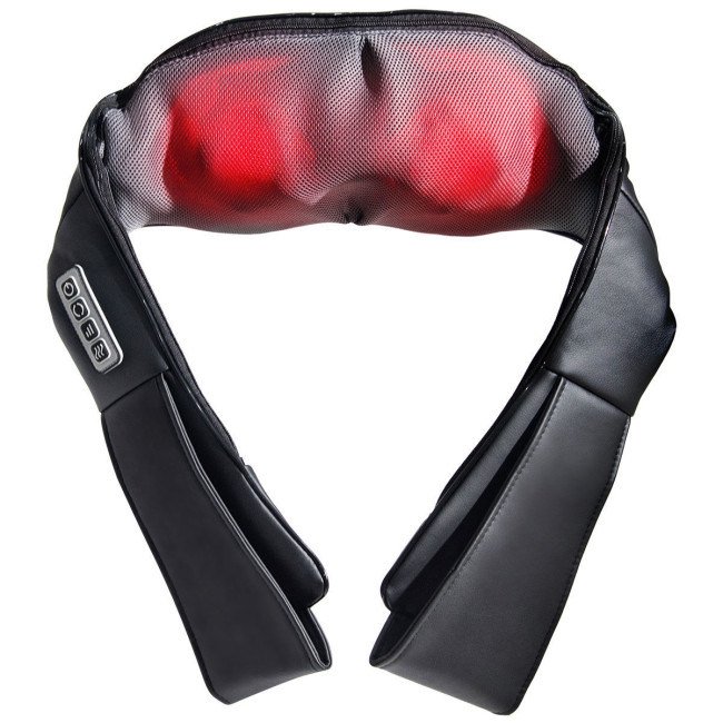 Electric Back and Neck Kneading Shoulder Massager with Heat Straps Electric Back and Neck Kneading Shoulder Massager with Heat Straps