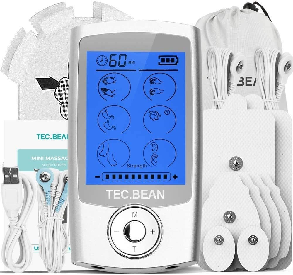 TEC.Bean 24Modes TENS Unit Muscle Stimulator with 8 Electrode Pads TEC.Bean 24Modes TENS Unit Muscle Stimulator with 8 Electrode Pads