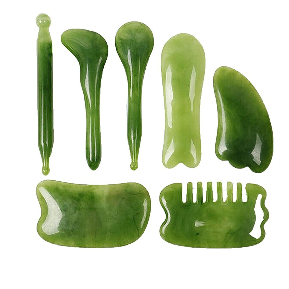 7 Pieces Gua Sha Massage Board Set for Anti-Aging and Relaxation Scraping Tools 7 Pieces Gua Sha Massage Board Set for Anti-Aging and Relaxation Scraping Tools
