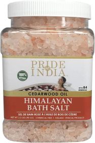 PRIDE OF INDIA Bath Salts and Mineral Soaks (Option: Cedarwood, size: 40 Oz)